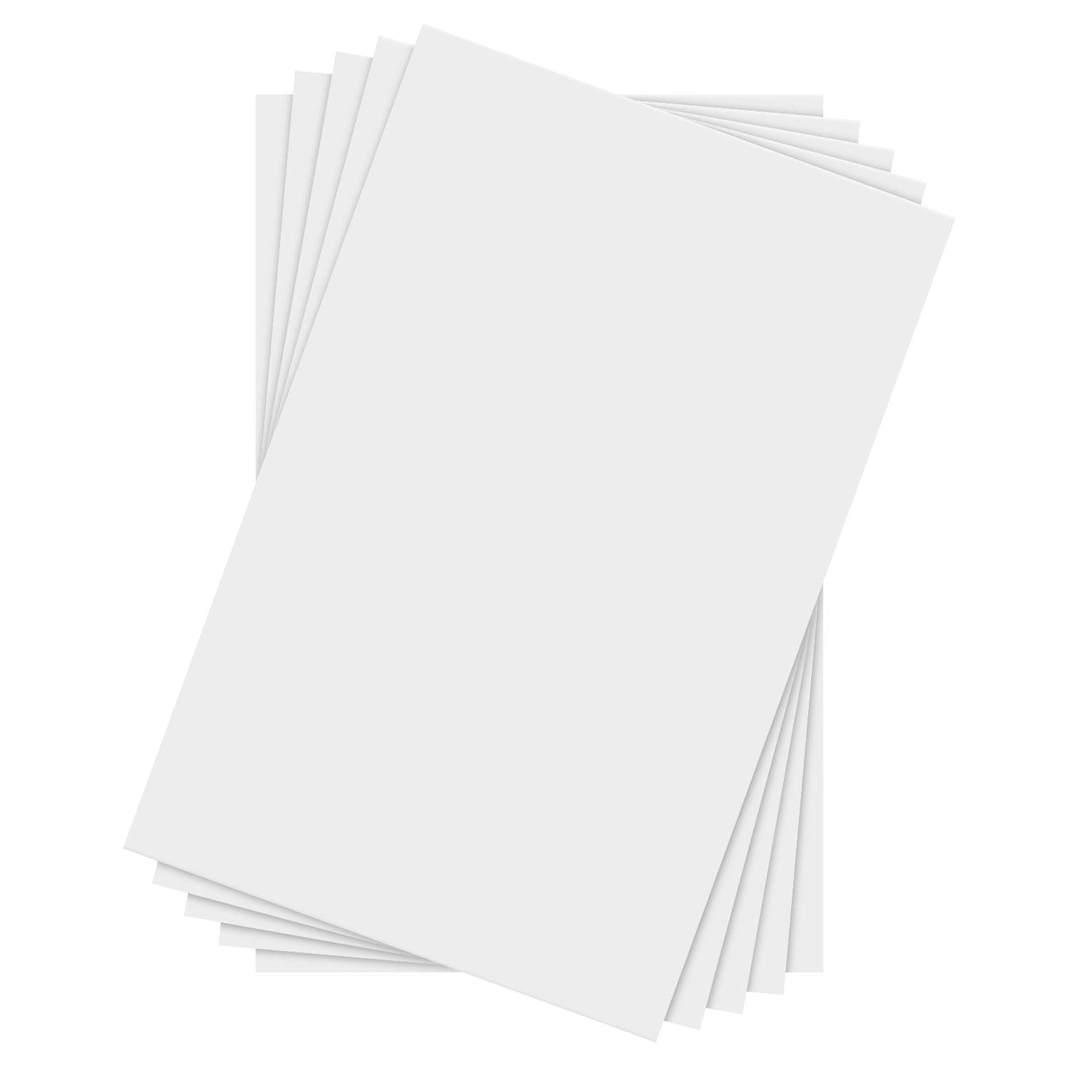 11" x 17" White Chipboard - Cardboard Medium Weight Chipboard Sheets - White on One Side - 25 Per Pack
