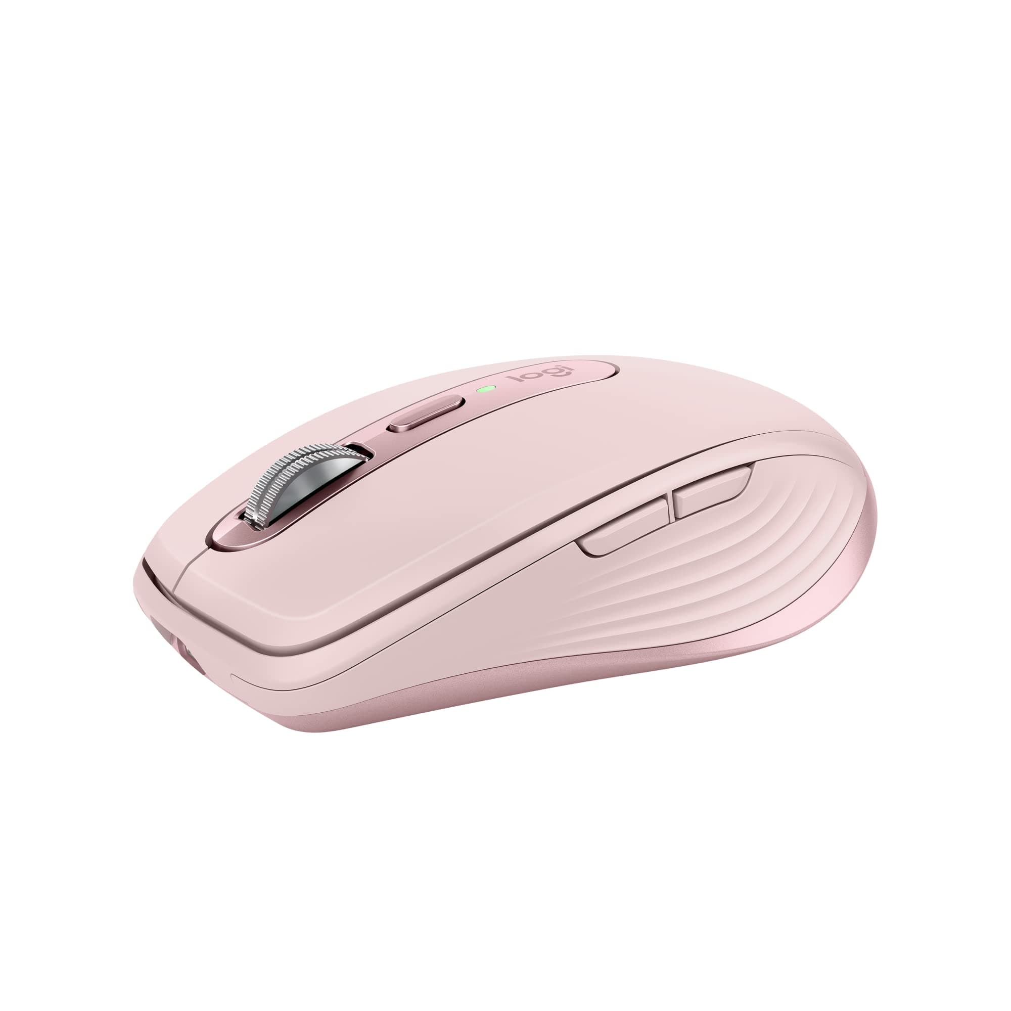 Logitech MX Anywhere 3S Compact Wireless Mouse, Fast Scrolling, 8K DPI Tracking, Quiet Clicks, USB C, Bluetooth, Windows PC, Linux, Chrome, Mac - Rose - With Free Adobe Creative Cloud Subscription