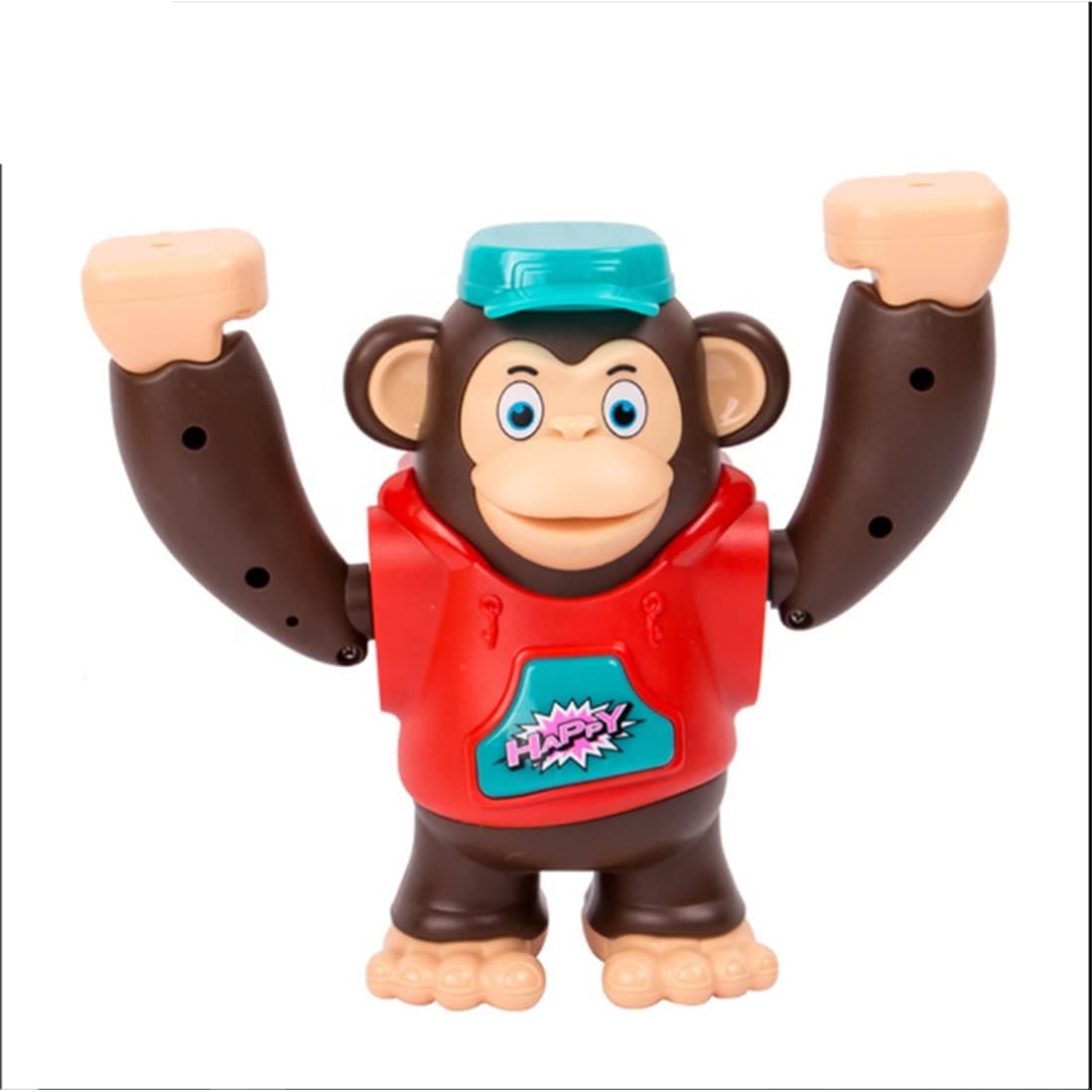 ATRI Musical Dancing Orangutan Chimpanzee Gorilla Monkey Move Left Right Hand Up Down with Lights and Sound Toy for Baby and Kids Red Pack of 1