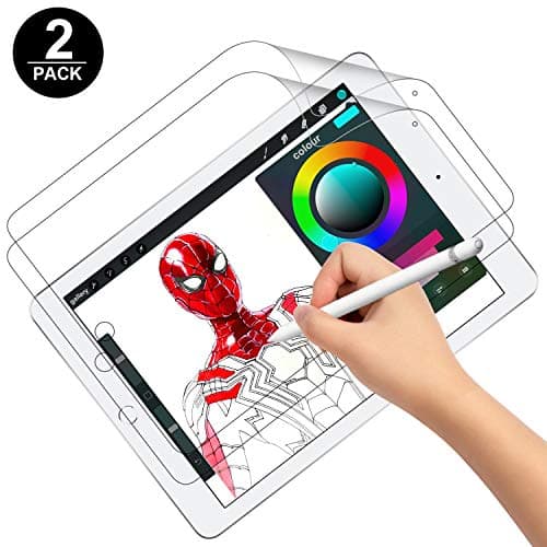 [2-Pack] New iPad 9.7(2017&2018)/ iPad Air2/ iPad Pro 9.7/ iPad Air [PaperLike] Screen Protector-Apple Pencil Compatible,Clearer Paper-Like Screen Protector[Eye Protected][Anti-Scratch(4H) Shield]