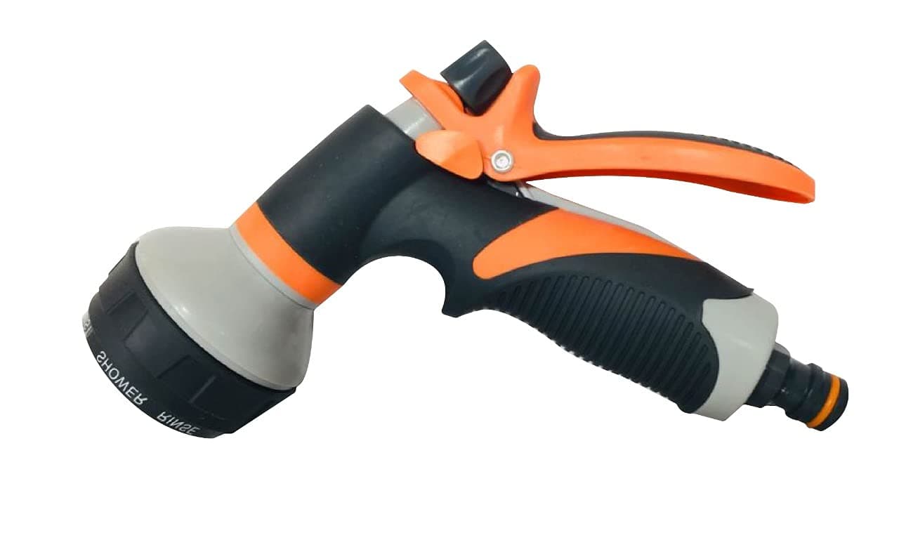 Garden Hose Spray Nozzle with 8 Adjustable Patterns Water Gun, High Pressure Spray Nozzle Perfect for Watering plants, Car Washing, Shower Pets