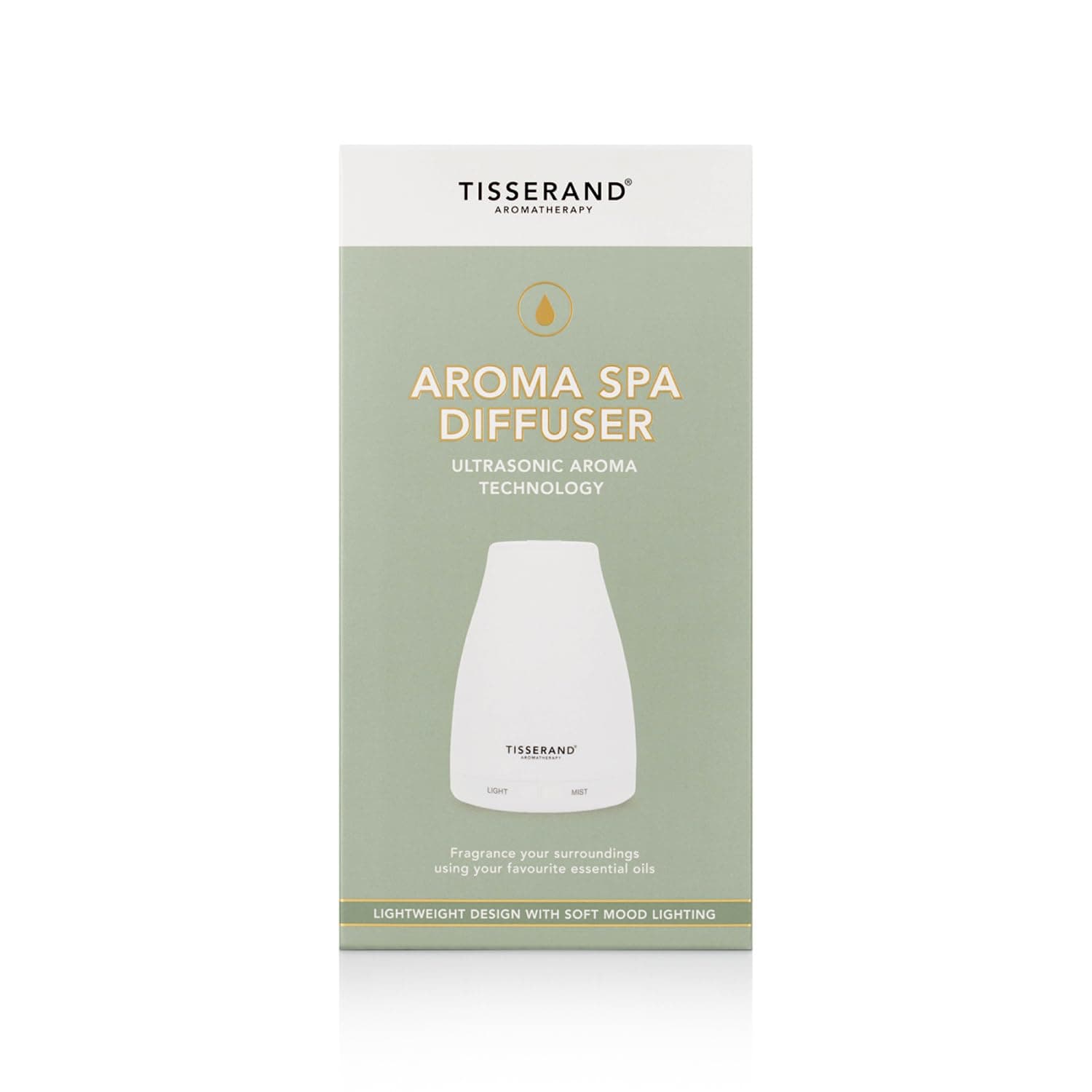 Tisserand - Aroma Spa Diffuser - Elegant Ultrasonic Aromatherapy Oil Diffuser with Lighting Control - 100ml Capacity Essential Oil Diffuser