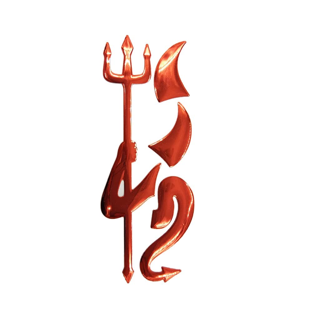 2 Set Red Devil Style Stickers Demon Decals Decoration for Car Logo