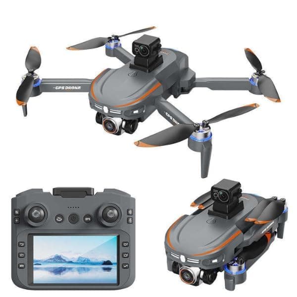 Ramnath Impex 4K Dual Camera GPS Drone with 3-Axis Gimbal Foldable FPV Quadcopter with UHD Live Video, Optical Flow Positioning, One-Key Return, Brushless Motor, WiFi RC with Display Remote for Adults