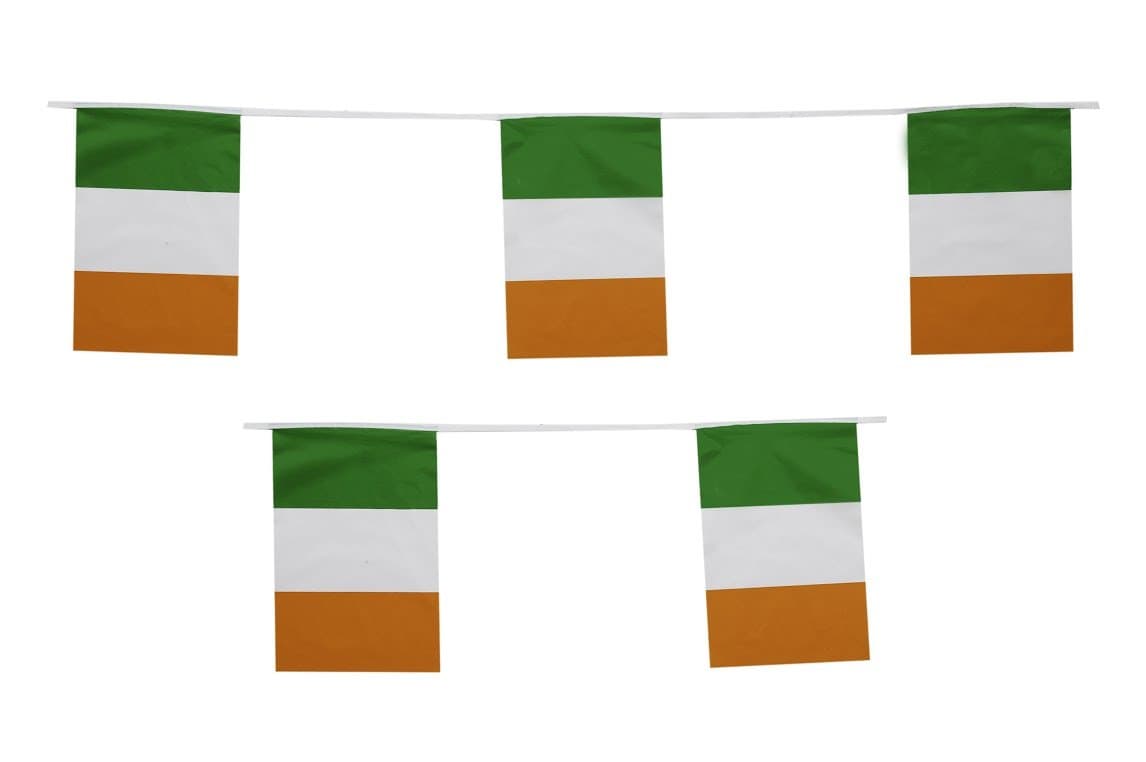 Ireland Flag St Patrick's Day Paddy Irish String Flags Banner 33ft Decoration by Super Stars