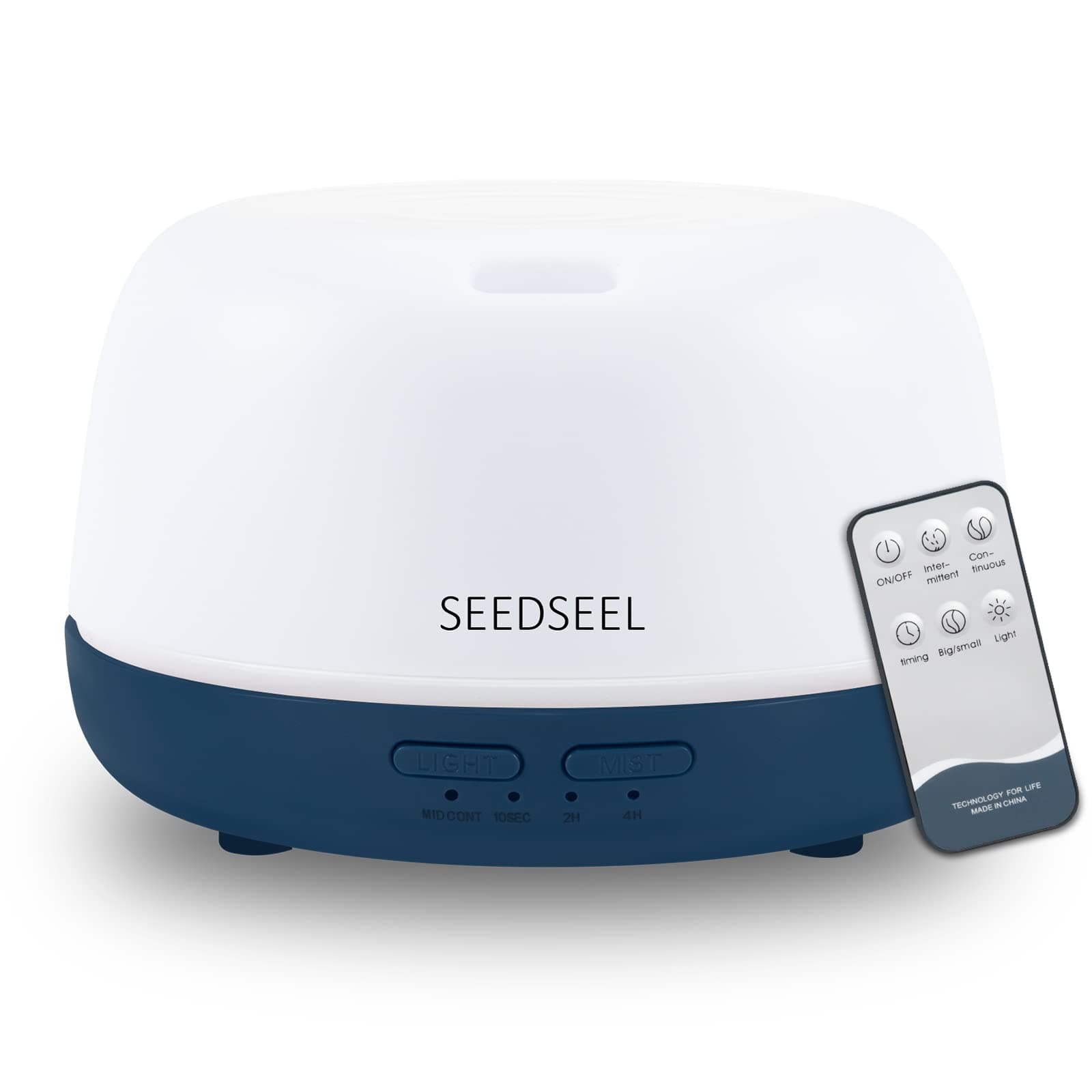 300ML Essential Oil Diffuser, Cool Mist Air Diffuser with Remote Control, with USB-C Power Cord, 7 LED Color Changing Lights, Aromatherapy Humidifier for Small Room, Home, Bedroom