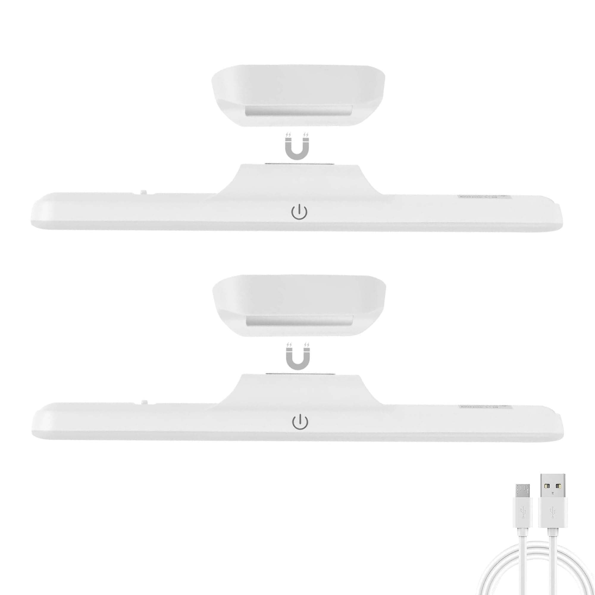 2 pcs Under Cabinet Lights,Rechargeable Battery Led Lights Bar,Dimmable Led Light Bar With 3 Color Modes,USb Rechargeable,Wall mounted, Closet, Mirror, Bedside,Kitchen Lighting,30×3.8×5cm