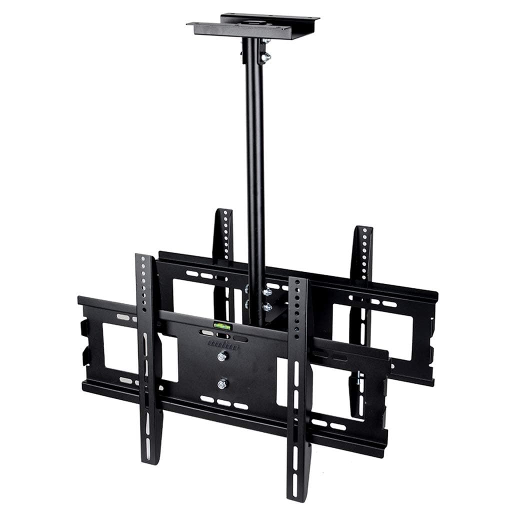 UNHO Dual Screen Rotating and Tilting Ceiling TV Mount for Double LCD LED Monitor for Samsung, Sony, LG, Sharp,Vizio, Haier, Toshiba, Sharp 32, 40, 42, 48, 50, 55, 60, 65, 70, 75 Inch TVs