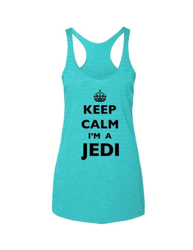 Keep Calm I'm A Jedi - Super Soft Tri-Blend Racerback Tank