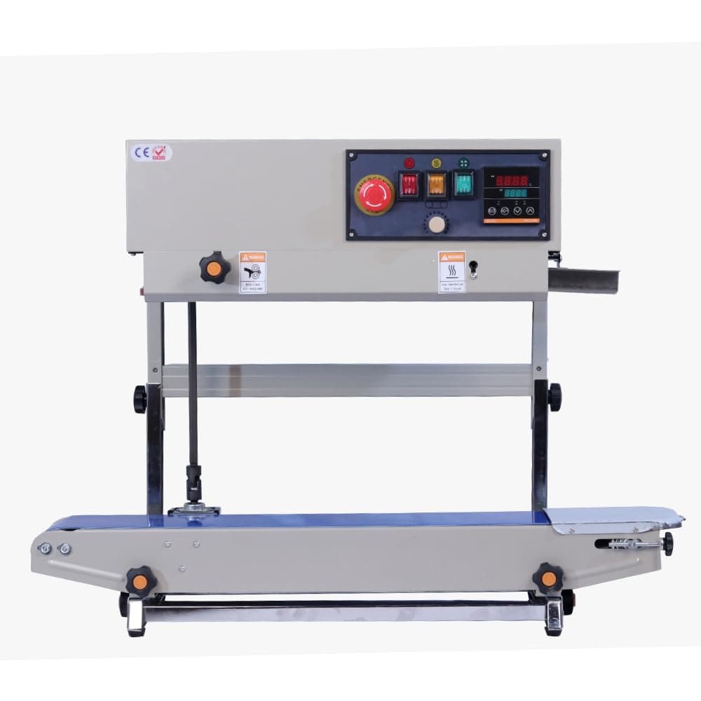 Continuous Sealing Machine Automatic Vertical Continuous Plastic Bag Band Sealing Sealer Machine Temperature Control, Bag Sealer Machine