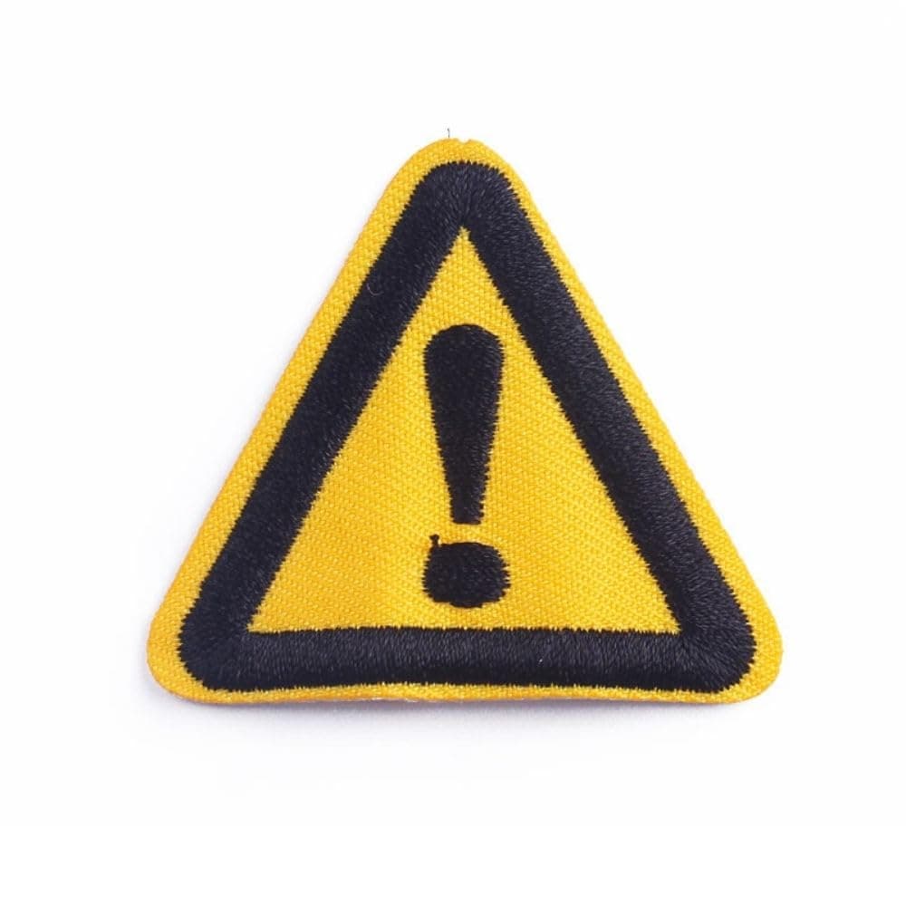 Velcro Hook Patch, Tacti-Cool FUNNY Collection, Caution/Attention for gym bag/pack/vest, tech gadgets for kids & adults, for school backpack, for pencil case, gift for men/women 5.1x4.6