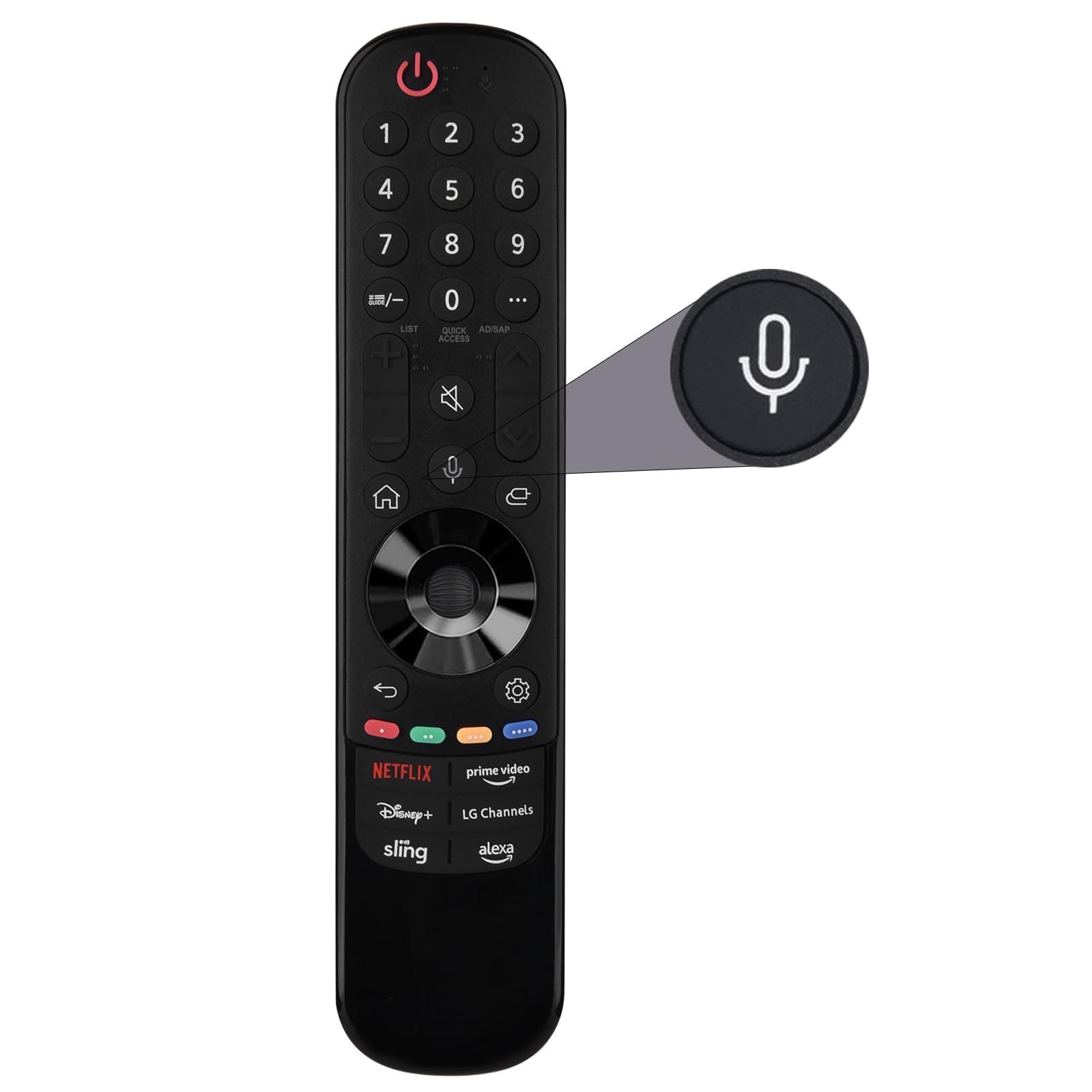 for LG Smart TV Remote,Magic Control with Voice and Pointer Function,AN-MR25GA/AN-MR24GA/MR23GA/MR22GA/MR21GA/MR20GA/MR19GA Replacement for 2019-2025 LG WebOS,OLED,QNED,NANOCell,4K,8K etc.AKB76039902