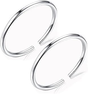 BUYITOSterling Silver Bangle Bracelets for Women,Fashion Jewelry Simple Adjustable 925 Silver Cuff Bangles for Women Mom Wife Valentine Mothers Day Gift