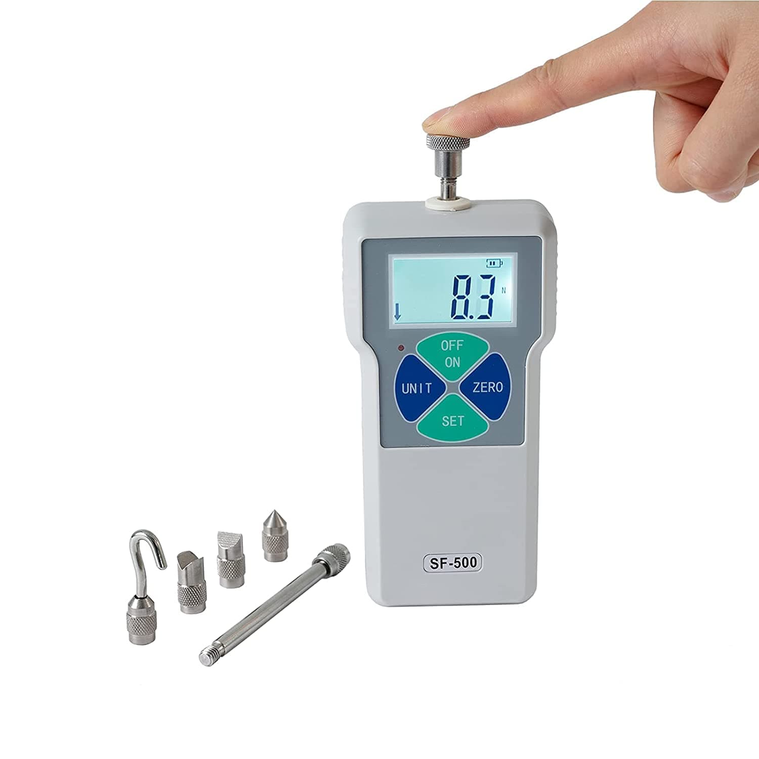 – Beslands SF-500 Digital Force Gauge Push and Pull Tester Dynamometer Pressure LCD High Precision Thrust Meter Measuring Instruments Simple Portable (2N-500N)