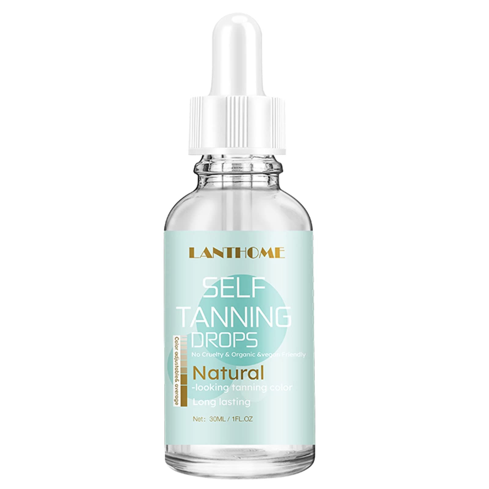 30ml Self Tanning Drops Non-sticky Quick Tan Color Adjustable Average