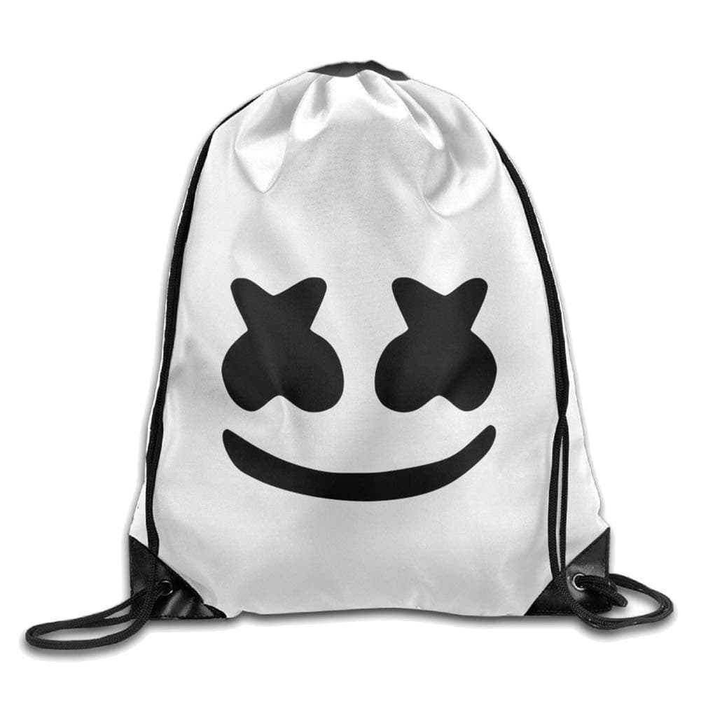 Cool DJ Backpack 13.39" x 16.54" Face Print Drawstring Travel Outdoor Shoulder Bag