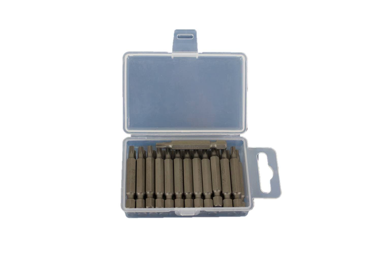 - TEMO 25 pc T20 Torx 6 Point Impact Ready 2 Inch Length Screwdriver Insert Bits Hex Shank with Quick Release Slot