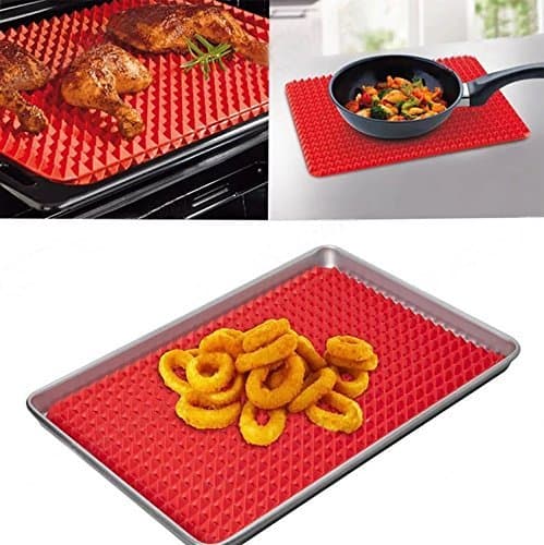 Silicone Non-stick Healthy Cooking Baking Mat with Pyramid Surface-16 Inches X 11.5 Inches