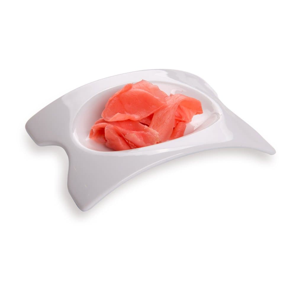 Restaurantware 4.1 x 2.9 Inch Mini Dishes 10 Rectangle Sauce Plates - Concave Design Oven-Safe White Porcelain Tasting Dishes Microwave-Safe Serve Appetizers Desserts or Condiments