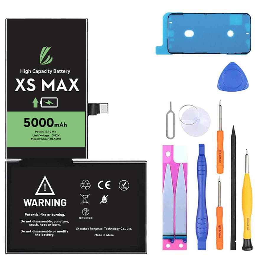 LL TRADER Battery for iPhone XS Max, 5000mAh High Capacity Lithium-ION Battery with All Repair Tools