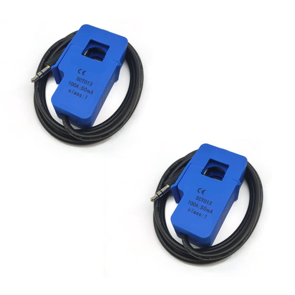 2Pcs SCT013000 Split Core Current Transformer SCT-013-000 Non-invasive AC Current Sensor 100A/50mA (SYKHSCGQ)