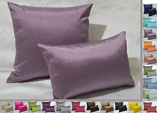 Creative 12"x18" Solid Faux Silk Decorative Throw Pillow With Zipper - Lavender Kitchen