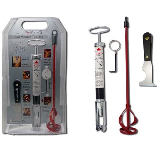 15561 4 Piece Paint Master Tool Kit Roller Brush Cleaner, Paint Mixer, Scraper Putty