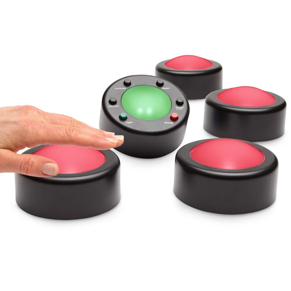 Trainers Warehouse Me First v.3 Wireless Game buzzers - Small Group Set (4 Users) | Involve Every Student - Dynamite Audience Participation Tool | Make Trivia and quizzes Fun!