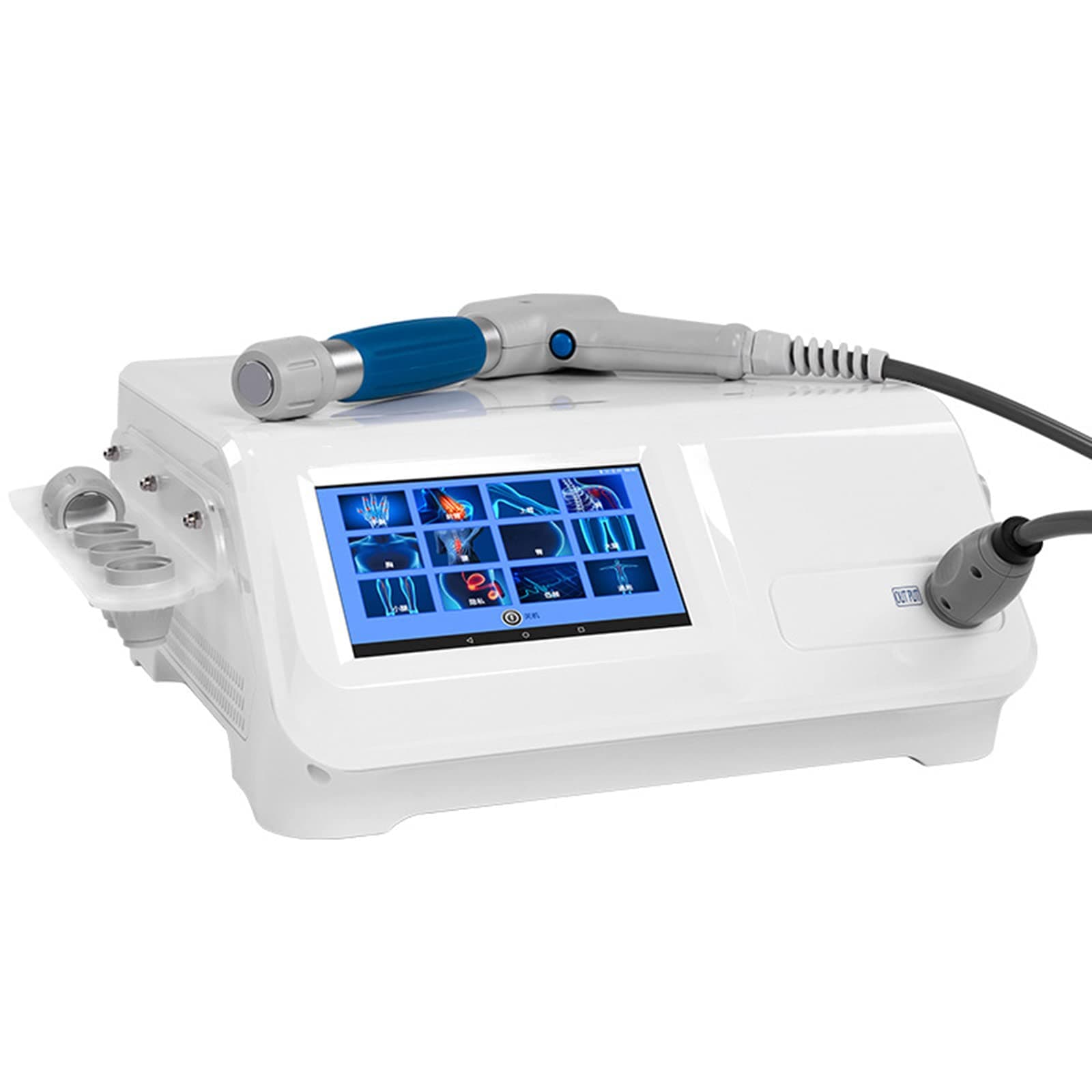 Extracorporeal Shock Wave Therapy Machine, 8 Bar ED Shockwave Therapy Equipment, Muscle Massager with 5 Massage Head and 12 Modes, for Pain Relief ED Treatment Plantar Fasciitis