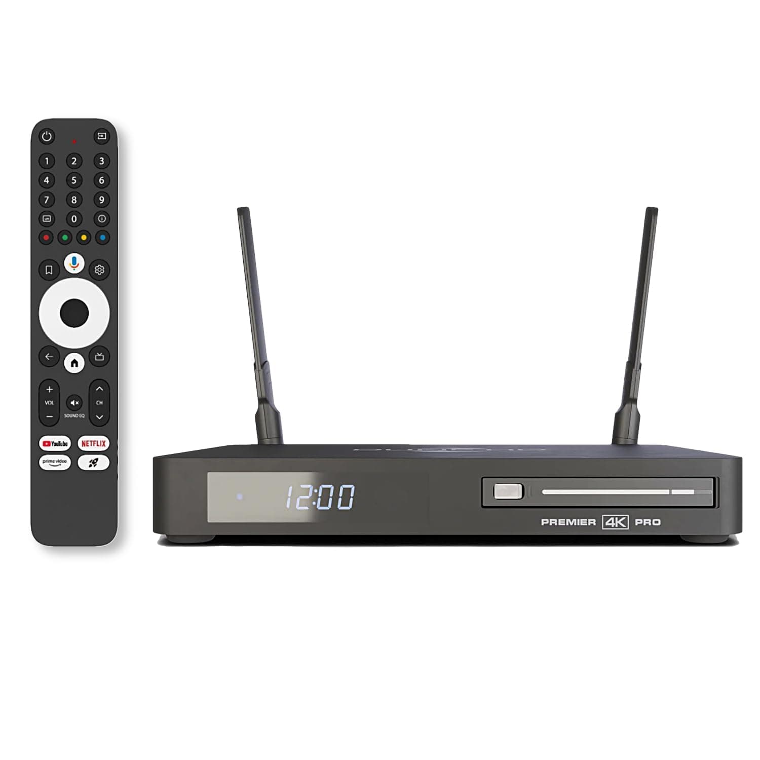 Dune HD Premier 4K Pro Android TV 11 | Streaming Media Player | Netflix in 4K Dolby Vision & Atmos | 4GB/32GB, HDD 2.5 slot, AV1, Wi-Fi 6, 1Gbit, ISO DV P7 FEL MKV AFR | HDR10+ | DTS | Voice Control