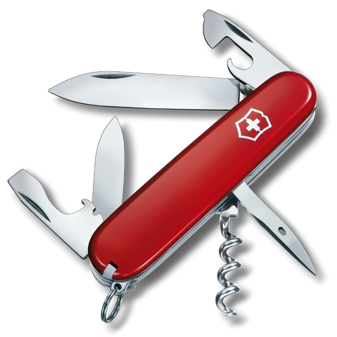 Swiss Army Knife - Spartan - 12 Functions, Multitool - Red, 91mm, Medium (1.3603)