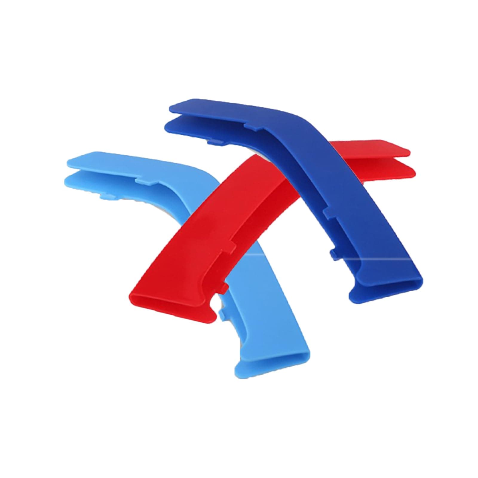 NYZAUTO M-Colored Stripe Grille Insert Trims Compatible with BMW 2013-2018 F30 F31 3 Series 316i 318i 320i 328i 330i 335i 340i Kidney Grilles (8 Beams, Not Fit 11 Beams)