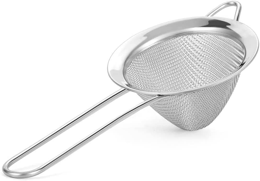 Fine Mesh Strainer - 3.3 Inch Conical Sieve - Tea Strainers for Loose Tea, Coffee Strainer, Food Strainer, Juice Strainer, and Much More!