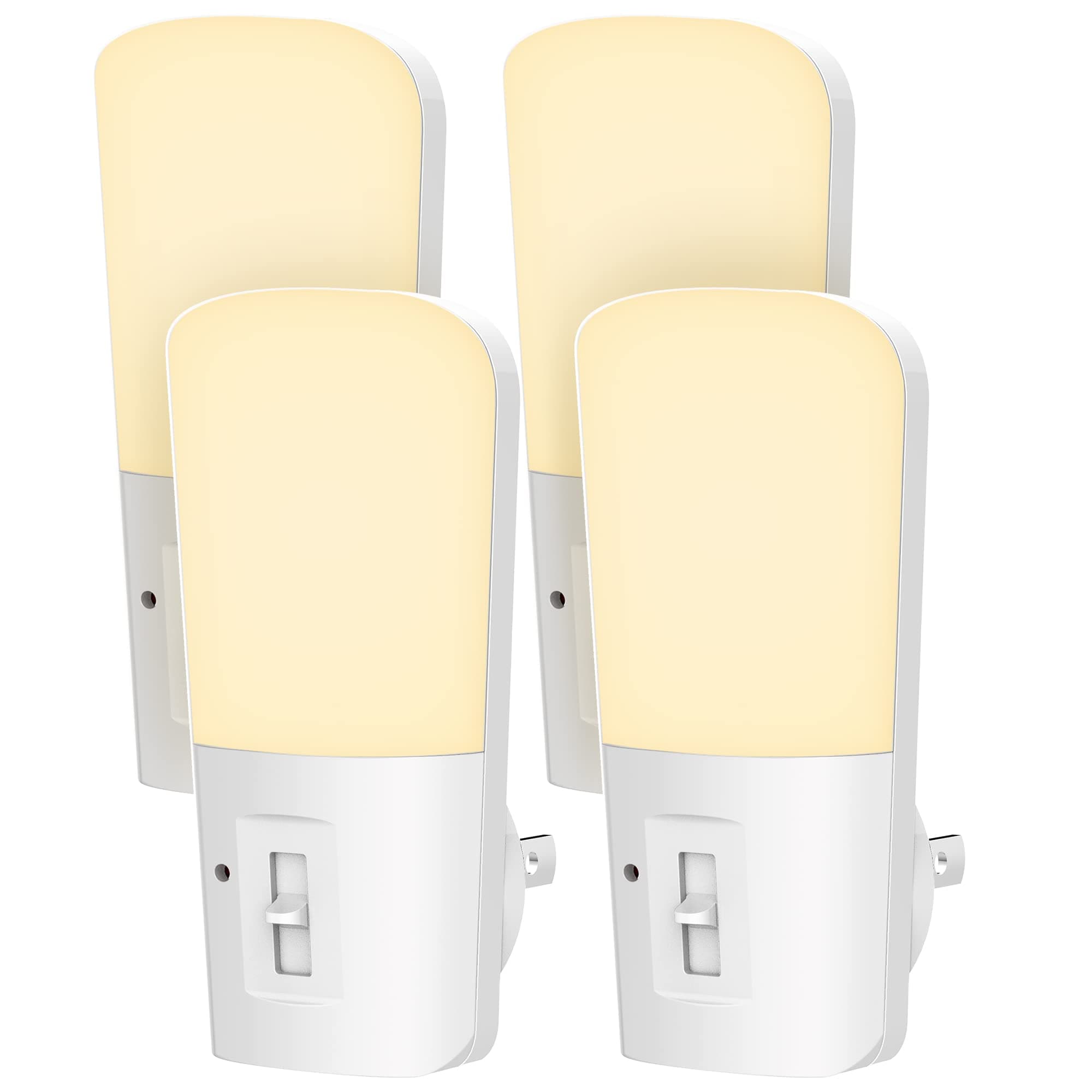 L LOHAS LEDNight Light Plug in, Night Light Plug Into Wall, 5-80 Lm Dimmable Night Lights with Dusk to Dawn Sensor, 3000k Soft Warm Night Lights for Adults, Kids, Bathroom, Bedroom, Hallway, 4 Pack