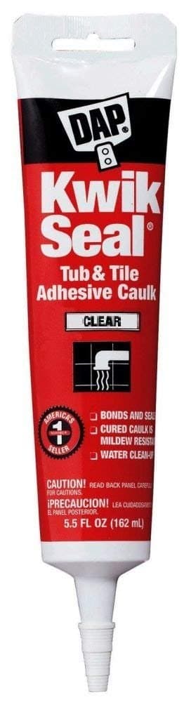 18008 24 Pack 5.5 oz. Kwik Seal Kitchen and Bath Adhesive Caulk, Clear