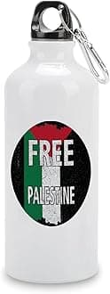 Free Palestine Water Bottles Palestine Flag Insulated Stainless Steel Water Bottles 20 OZ Portable Leakproof Bike Water Bottle for Gym And Outdoor