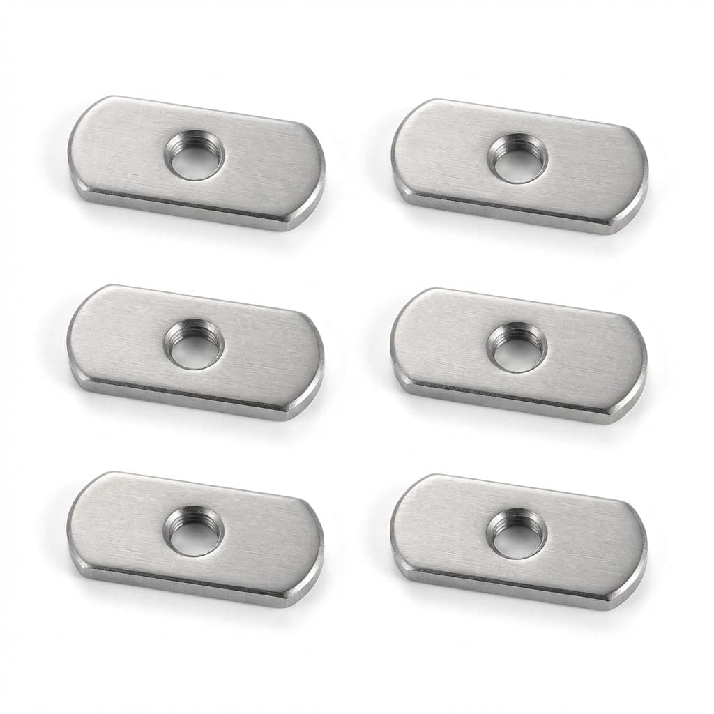 9001 1/4"-20 Threaded Centered Kayak Knob Nuts Hardware, Kayak Rail Track Screws Track Nuts, Stainless Steel Kayak Screws, Outdoor Parts Tool Rails Bolts for Canoe Boat.