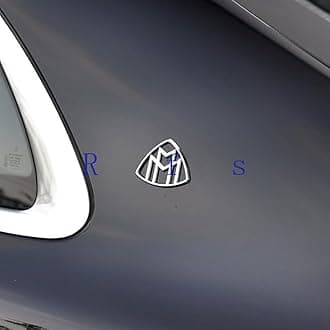 Auto Part - 3D For Maybach Side Emblem ABS Car Logo Rear Bumper Tail Door Trunk Sticker Rear Emblem Sticker Accessories (1pcs door silver)