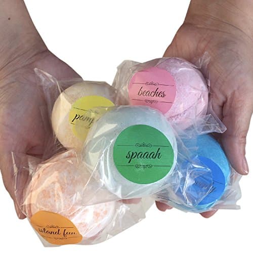 Best Bath Bombs Gift Set, 7 USA Made 4.5 oz, Cruelty Free, Vegan, Gluten Free, Natural, Bath Bombs Kit by Pampered Body Spot, Luxurious Spa Fizzies, Relaxation Bath Bubbles, Body Wellness and Care