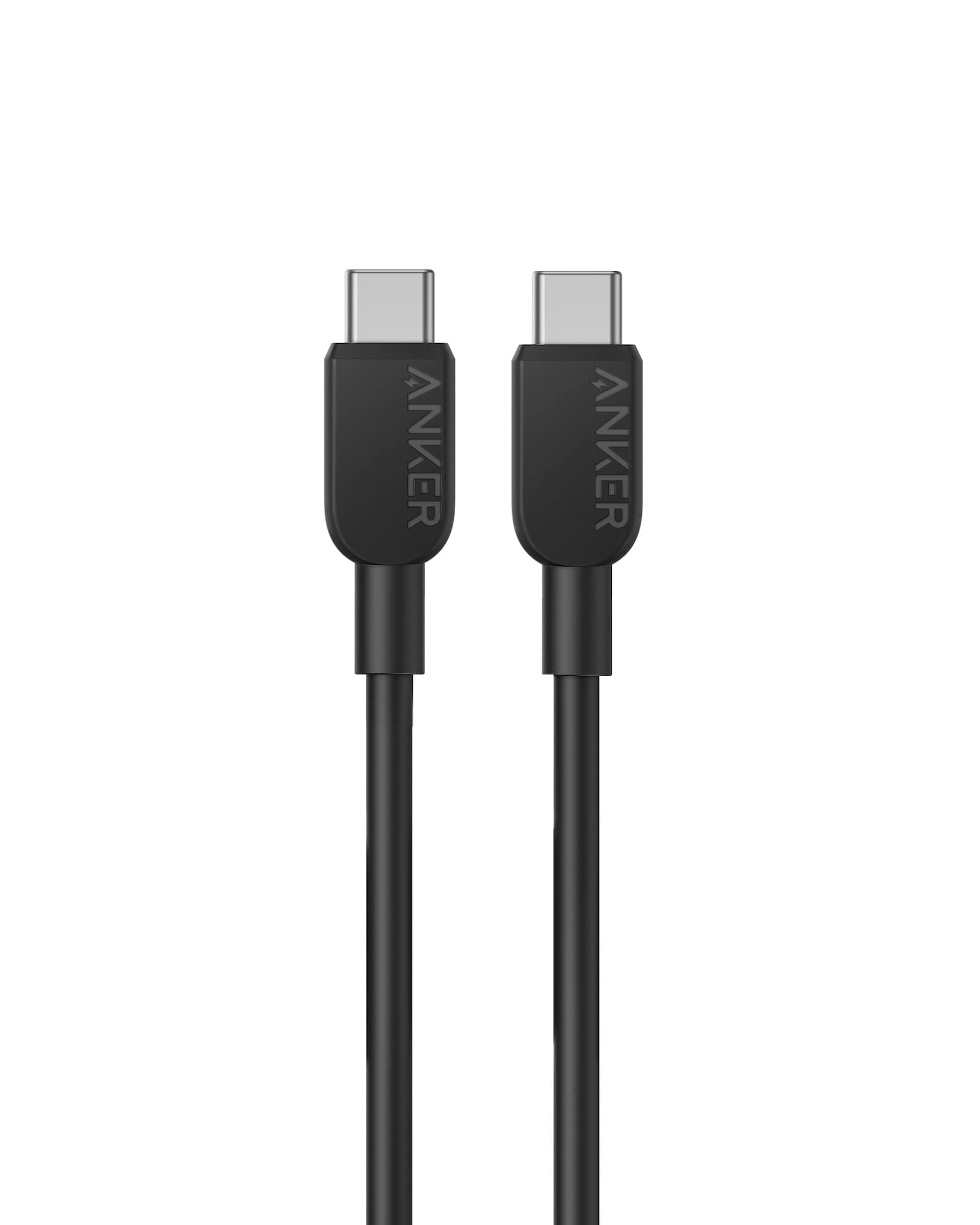 Anker 310 USB-C & USB-C Cable, 60W, Power Delivery Compatible, Compatible with iPhone 15 / 15 Pro, Galaxy S24, iPad Pro, MacBook Pro, 3.0 ft (0.9 m), Black