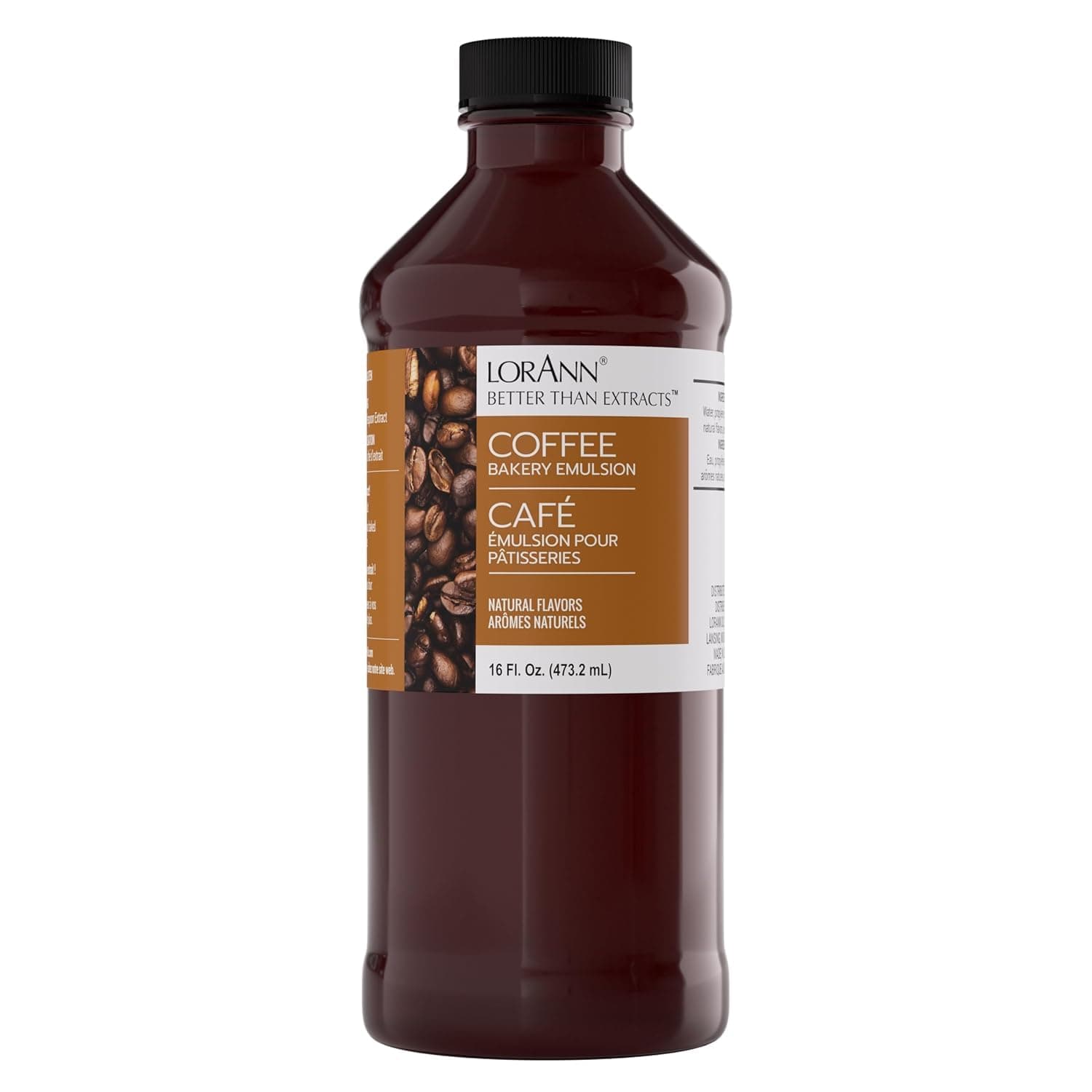 LorAnn Oils Coffee Bakery Emulsion: True Essence, Ideal for Boosting Fruit Tones in Cakes, Cookies & Desserts, Gluten-Free, Keto-Friendly, Extract Substitute Essential for Your Kitchen, 16 Oz