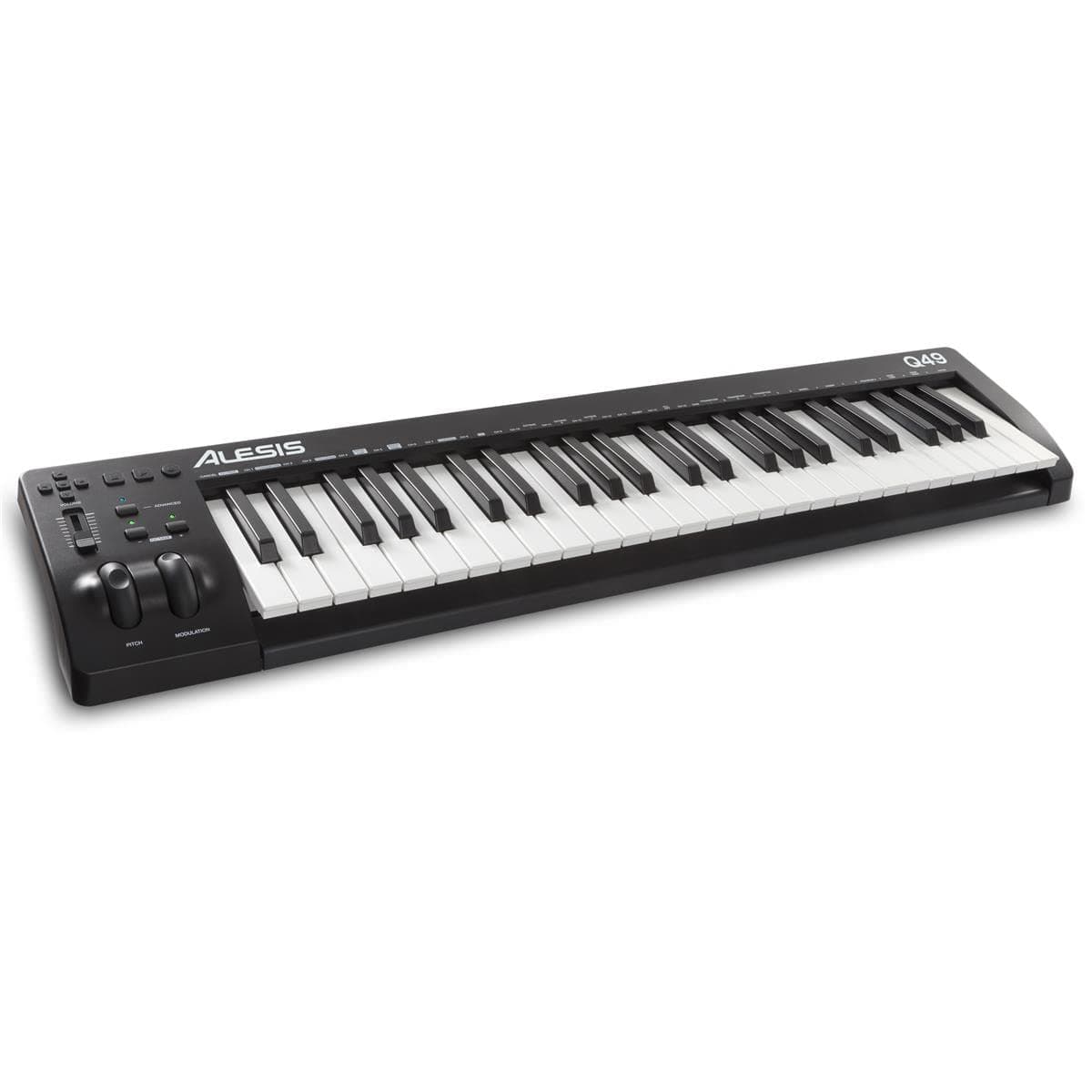 Alesis Q49 MKII - 49 Key USB MIDI Keyboard Controller with Full Size Velocity Sensitive Synth Action Keys and Music Production Software Included