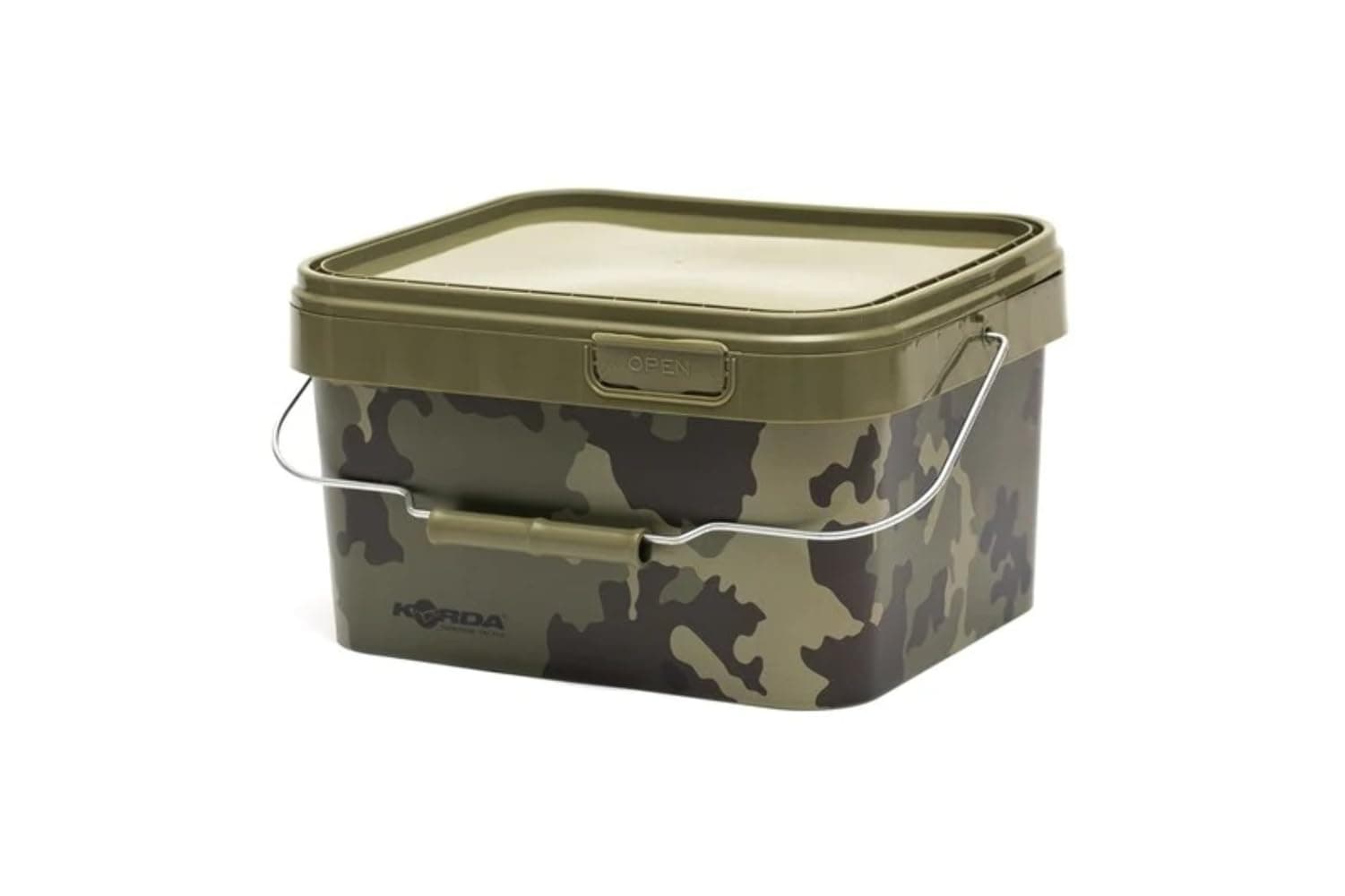 Compac Camo Bucket 5 Litre with Sealable Lid | Compact, Stackable Fishing Bait Bucket | Lightweight & Durable | Ideal for Fishing Tackle & Bait Storage