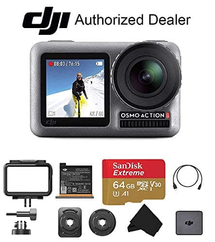 DJI OSMO Action - Dual Touch Display Waterproof Digital Action Camera with 4K HD Video 12MP Photos Live Streaming Stabilization (Starter)