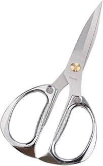 Multi-purpose Kitchen Shears Scissors, Heavy Duty Stainless Steel Scissors with Strong Straight Edge Snips (Silver)