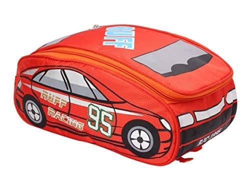 Crutches Polyester Orange Car Shape School Backpack Bag for kids