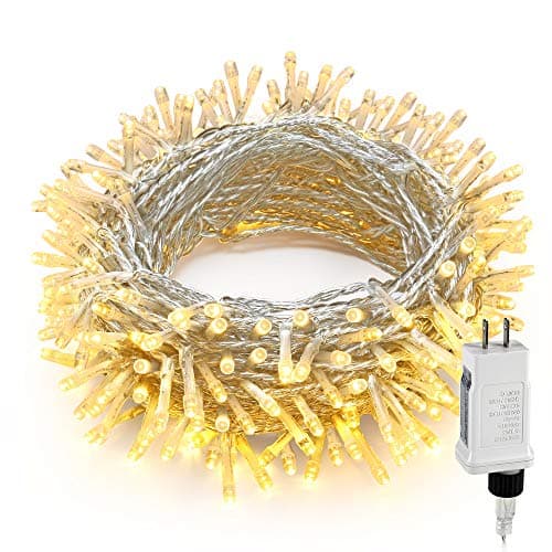 Brizled Indoor String Lights, 75ft 200 LED Christmas Lights, 8 Modes Fairy Lights with Memory Function, 24V Safe Voltage String Lights for Home, Wedding, Bedroom and Christmas Decorations, Warm White