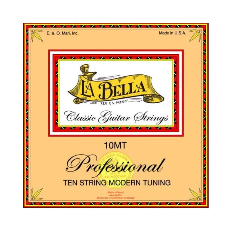La Bella 10MT Ten String Modern Tuning Classical Guitar Strings 29-42