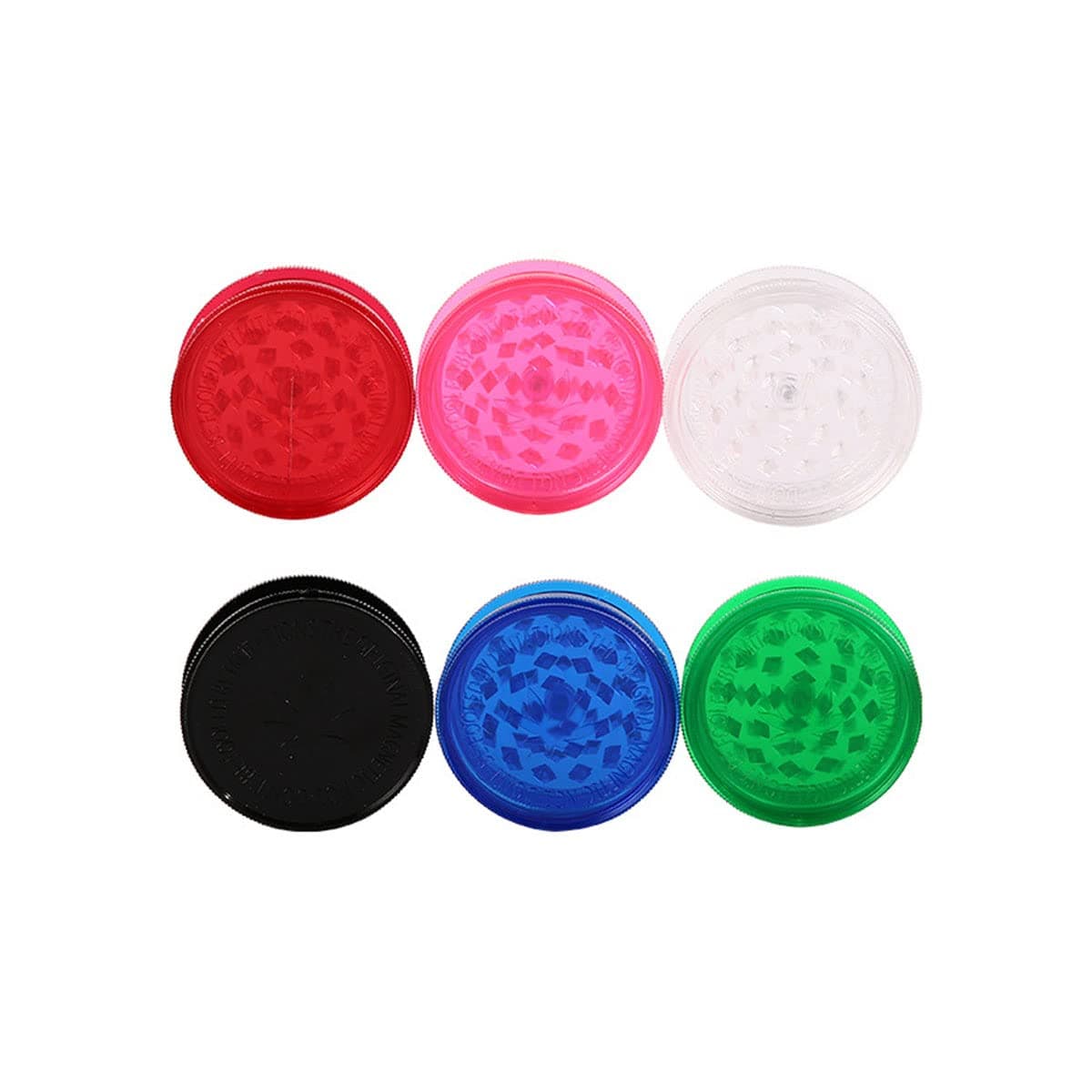 6 Pack Herb Grinder, 2.3 inches Small Spices Grinder With Storage, Plastic Grinder for Manual, Portable And Disposable for Travel