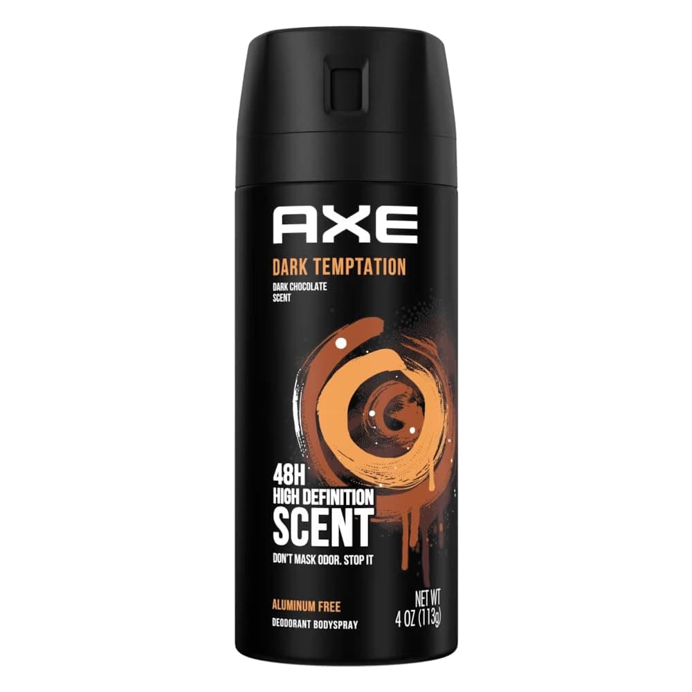 AXE Body Spray for Men Dark Temptation 4 oz (Pack of 2)
